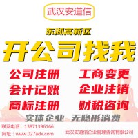 武汉公司注册0元起-股权变更-公司注销-代理记账