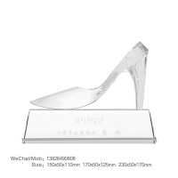水晶鞋水晶靴水晶高跟鞋奖件化妆品公司服装公司美容行业表彰奖杯